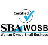 A woman owned small business logo